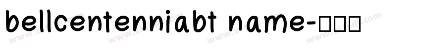 bellcentenniabt name字体转换